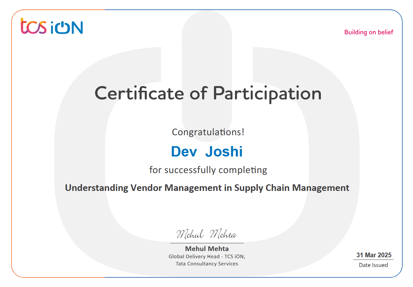 Certificate 3